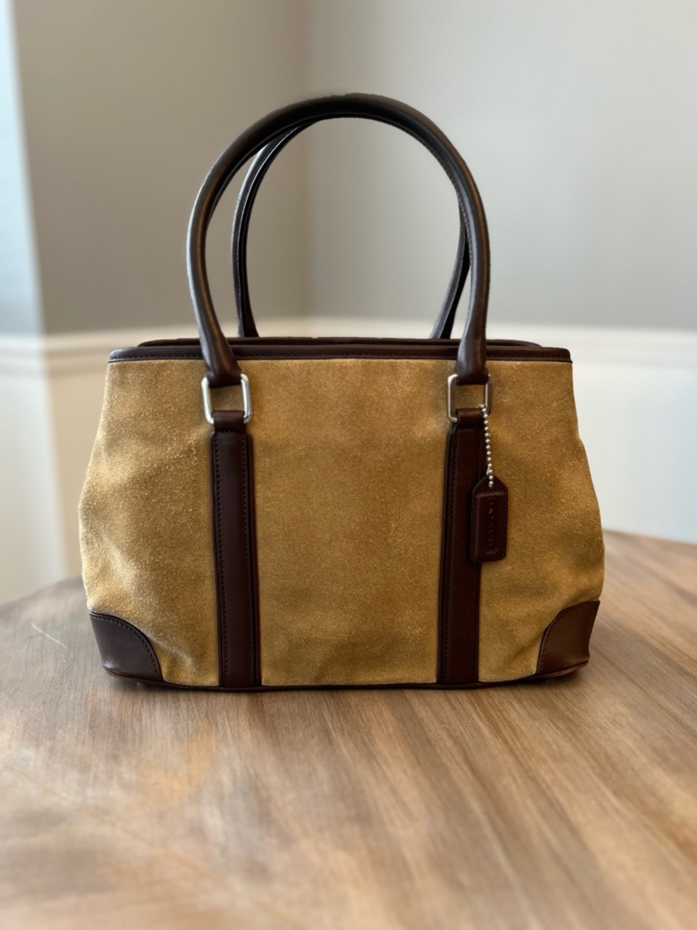 Vintage Coach Hamptons Suede Tote 7536